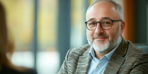 Fototapeta premium Human resources consultant advises on workforce management strategies for employee retention in corporate settings