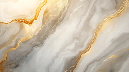 Obraz premium Abstract Grey and Gold Marble Swirl Design