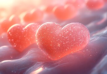 Fototapeta premium Group of Red Hearts