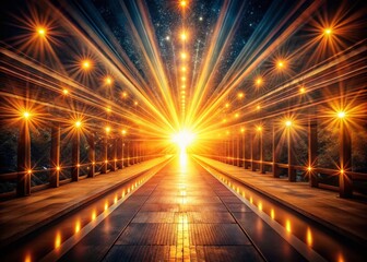 Fototapeta premium Monochrome Light Beams Radiating from Central Point - Surreal Abstract Photography
