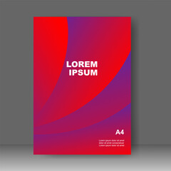 Fototapeta premium Book cover design modern technology style. Annual report. Brochure template, catalog. Simple Flyer promotion. magazine. Vector illustration