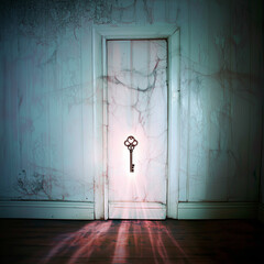 door in the dark room