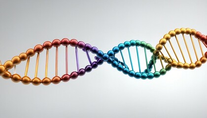 DNA structure, beautiful glossy gradient on white background