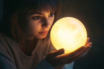 Naklejka premium Mystical Crystal Orb Unveils Hidden Knowledge