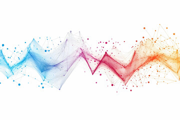 Naklejka premium Heartbeat line forming a pulse shape in a medical-themed design