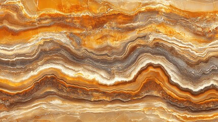 Fototapeta premium Unique banded orange and brown stone showcasing natural patterns and textures