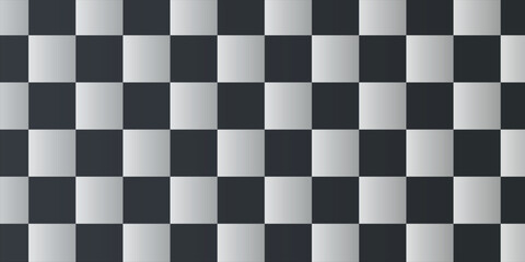 Fototapeta premium Abstract monochromatic wallpaper background in cloisonne Checkered racing flag waving, real fabric texture 
