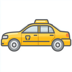 Naklejka premium yellow taxi car