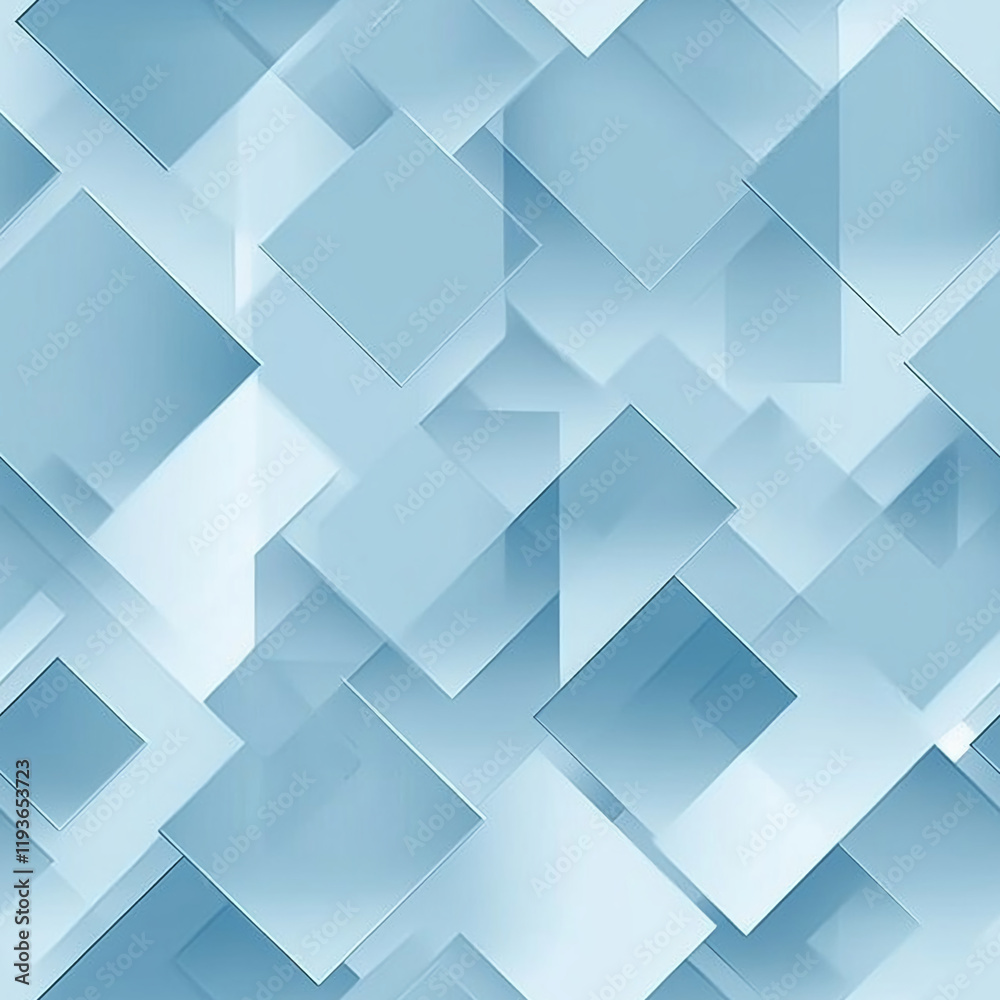 Poster abstract geometric texture with overlapping blue squares