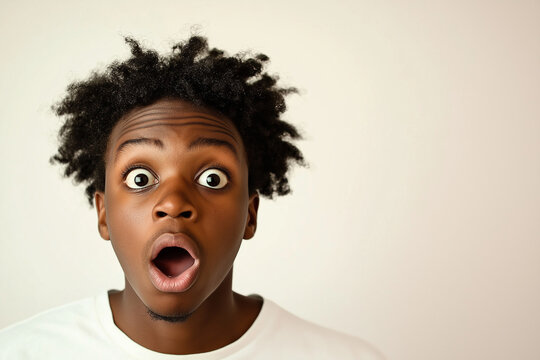 Astounded Expression: Man's Surprised Reaction with Mouth Ajar