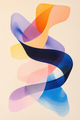 Exploring Dynamic Flow and Vibrant Color Compositions in Contemporary Abstract Art Design
