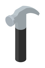 Hammer - hand drawn isometric vector illustration.