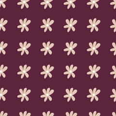 seamless floral pattern on plum background for fabric, wallpaper, packaging