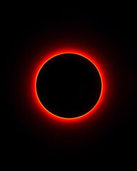 Eclipse solar rojo.