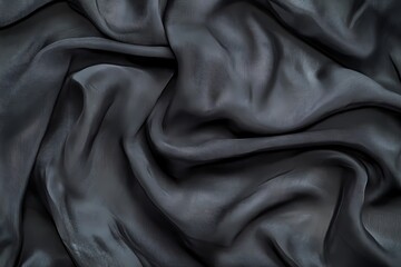 Fototapeta premium Dark Draped Fabric Showing Texture and Flow