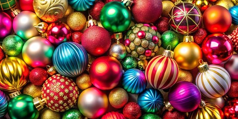 Panoramic Christmas Ornament Design Template with Space for Holiday Offers