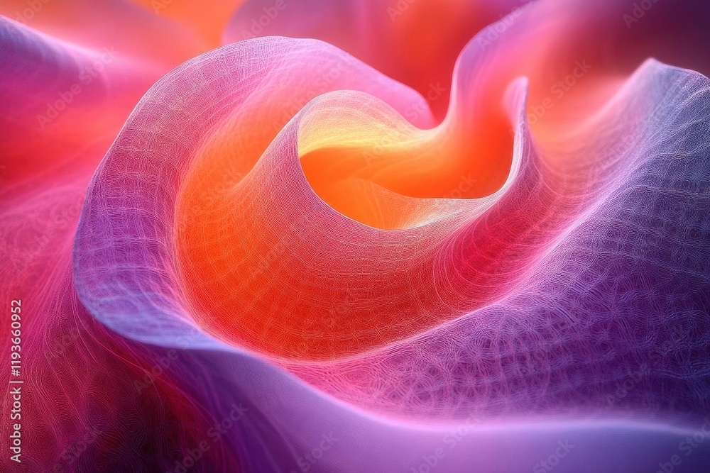 Wall mural vibrant fractals swirl together to create a mesmerizing material structure background filled with dy