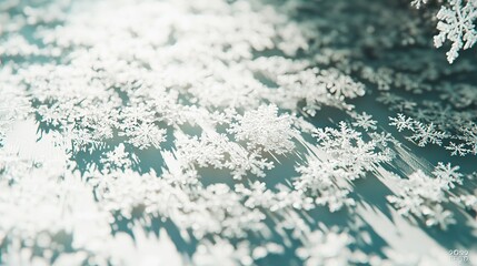 Snowflakes intricately layered on each other