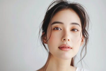 Fototapeta premium Asian woman with clean skin beauty and spa portrait.