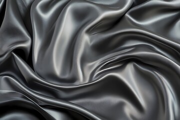 Obraz premium Dark Grey Silk Draped Fabric Abstract Texture