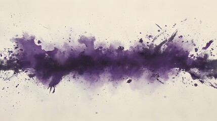 Obraz premium Abstract Purple Watercolor Explosion Across Canvas