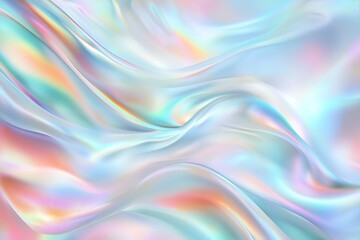 A stunning abstract background featuring silky, iridescent fabric with gentle waves. The shimmering colors create a dreamy effect, perfect for design and artistic projects.