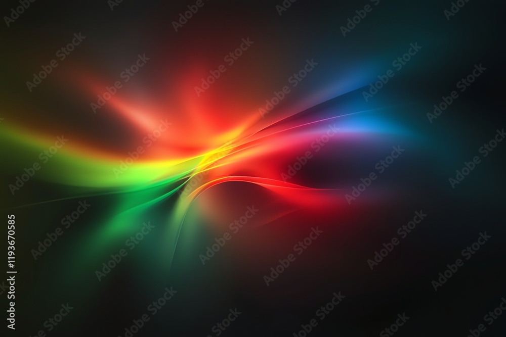 Poster a vibrant display of swirling colors and light, creating an abstract visual experience. this image e