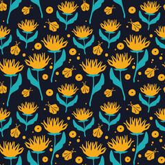 seamless floral pattern, printable wrapping paper for gift giving, print for fabric, wallpaper, scrapbooking, gift, packaging poster postcard