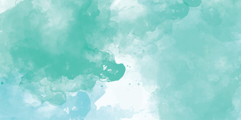 Blue watercolor background with empty space  Futuristic artwork, digital drawing for interior design, fashion textile, wallpaper, website 