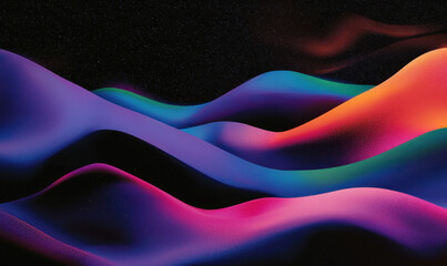 Explore the Vibrant Dreamscape: A Surreal Abstract Landscape of Colorful Waves and Ethereal Fluidity