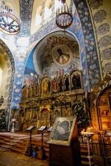 Obraz premium Intérieur de la Cathédrale Orhodoxe Saint-Nicolas de Nice