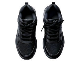 pair of black shoe isolated on transparent background