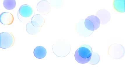 soft blue and purple bokeh light circles on transparent PNG background for dreamy overlays, festive designs, and digital creative projects