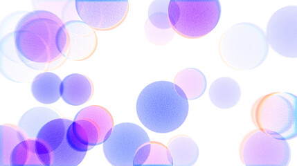 vibrant blue and pink bokeh light circles on transparent PNG background for creative overlays, modern designs, festive visuals, and artistic digital projects