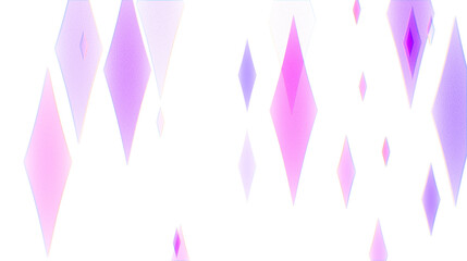 translucent pink and purple diamond bokeh light shapes on transparent PNG background for abstract overlays, modern designs, digital creative projects, and editing effects