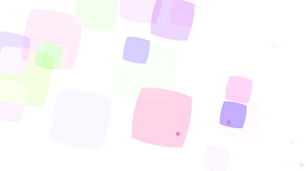 overlapping colored translucent square bokeh shapes on transparent PNG background for creative overlays, festive designs, and digital art projects
