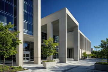Impressive Facade of the U.S. Environmental Protection Agency Structure in Washington, D.C. Highlighting Clean Architecture and Iconic Columns