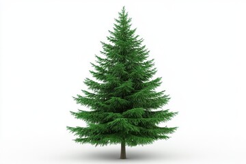 Obraz premium 3D Coniferous Tree Isolated and White Background