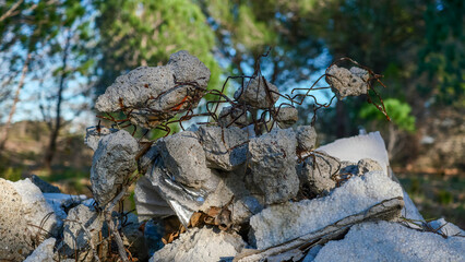 Environmental pollution, things abandoned on the street, environmental problems, the importance of recycling, Europe, France