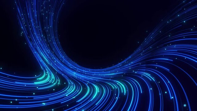 Data sorting. Abstract digital background. Big data visualization. 4k animation. 3d rendering.