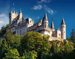 Fototapeta premium European Castle on a Hilltop