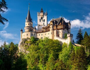 Fototapeta premium European Castle on a Hilltop