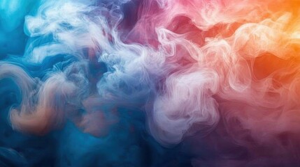 Obraz premium Abstract Colorful Smoke Swirls: A Vivid Display of Fluid Dynamics and Artistic Expression