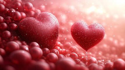 Obraz premium valentine background with hearts