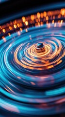 Spinning roulette wheel with motion blur