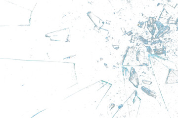 abstract broken glass with particle