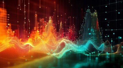Fototapeta premium Scientific graphs illustrated precision highlighting data trends comparative interactions and quantitative insights across disciplines