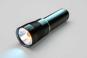 3D Mobile Flashlight Isolated and White Background