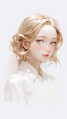 金髪の少女　AI画像　ジェネレーティブAI