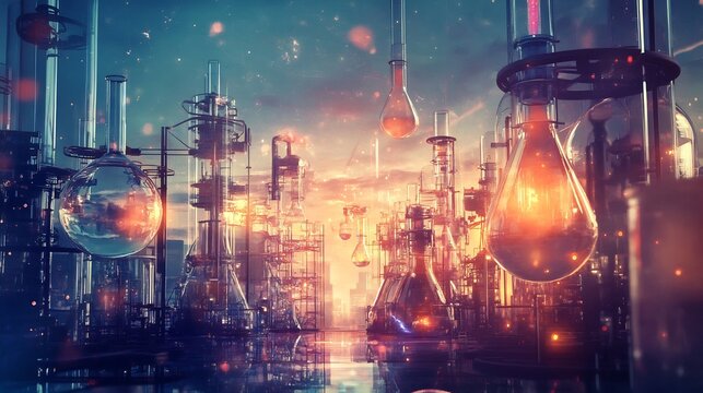 Scientific breakthroughs depicted innovative ideas interdisciplinary research and the fusion of multiple scientific fields for groundbreaking advancements